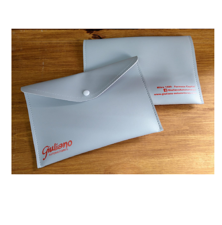 Portadocumentos Grises Impresion Color