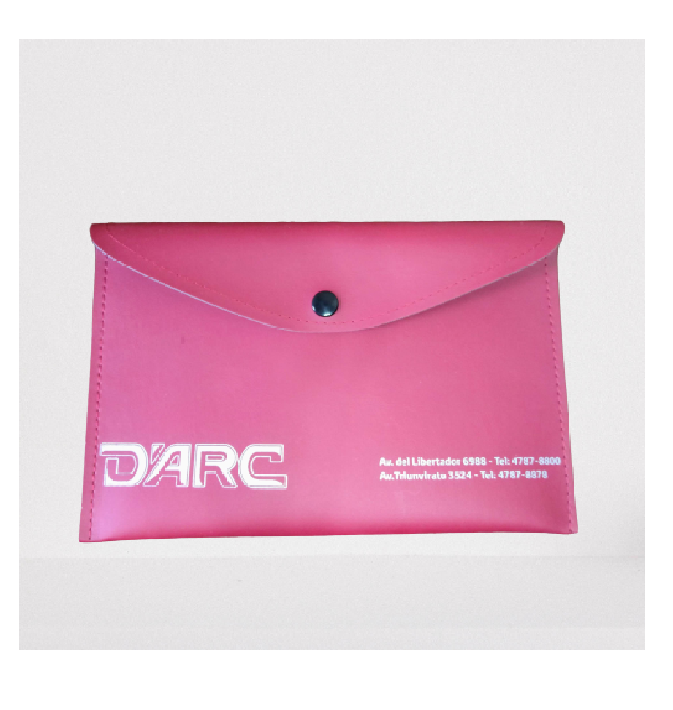 Portadocumentos Rojo Simil Cuero