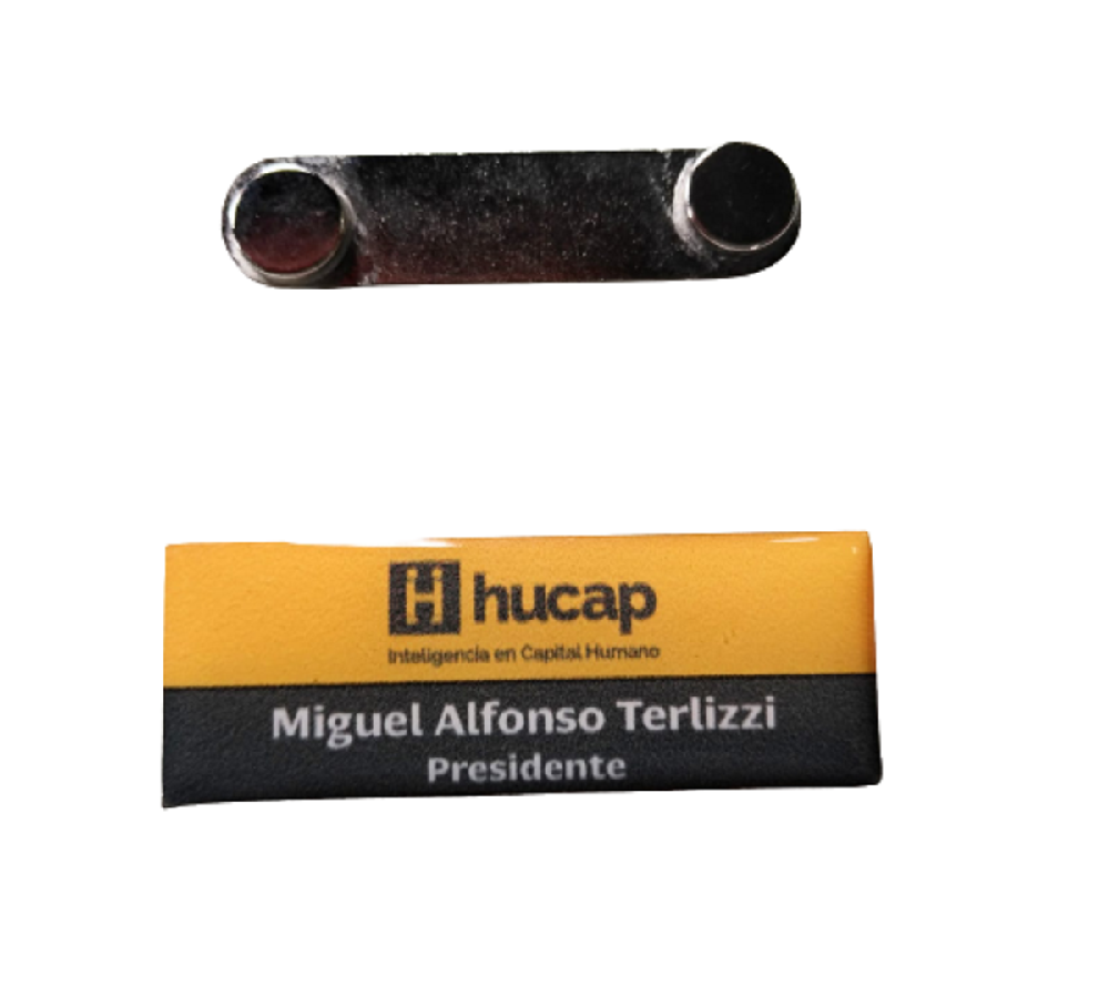 Identificador NameTag Doble Iman 55×20